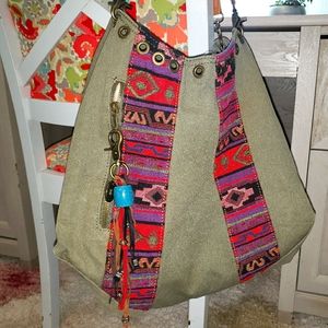 Lucky Brand Boho Vintage Western Aztec Purse